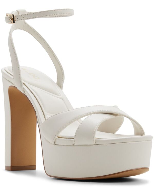 アルド レディース シューズ サンダル プラットホーム ALDO Women\u0027s Rosine Round Toe Platform Dressandals White Smooth/Bone 白いこと