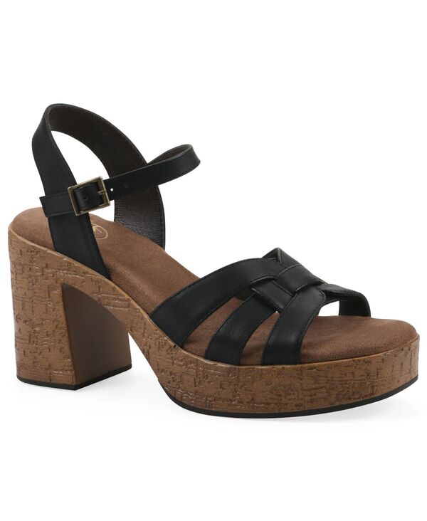 白いことお山 レディース シューズ サンダル プラットホーム White Mountain Women\u0027s Barista Platform Sandal Black 黒いこと