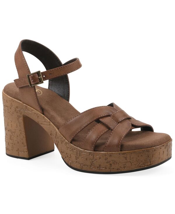 白いことお山 レディース シューズ サンダル プラットホーム White Mountain Women\u0027s Barista Platform Sandal Dark Tan タン