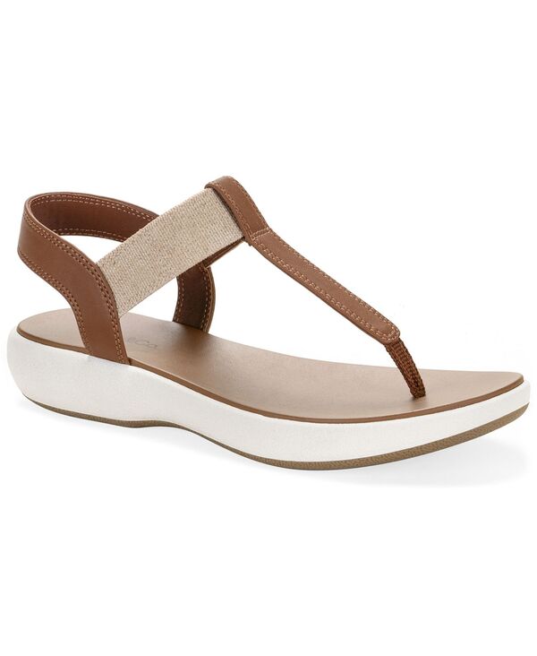 スタイルアンドコー レディース シューズ サンダル Style \u0026 Co Women\u0027s Harperr Elastic Round Toe Flat Sandals Acorn Brown 赤銅色