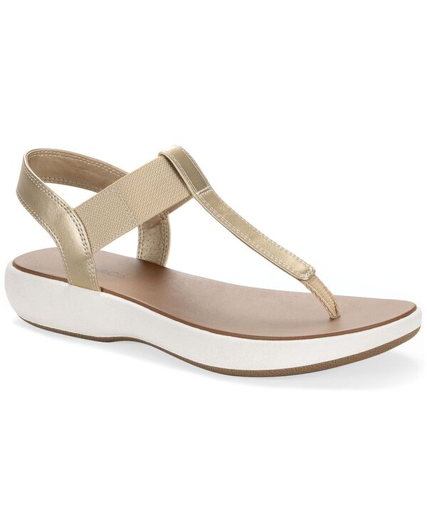 スタイルアンドコー レディース シューズ サンダル Style \u0026 Co Women\u0027s Harperr Elastic Round Toe Flat Sandals Gold ゴールド