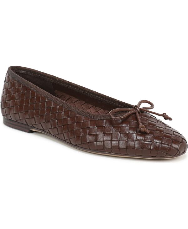 サムエデルマン レディース シューズ スリッポン・ローファー Sam Edelman Women\u0027s Ruthie Slip-On Ballet Flats Terazzo Brown Leather 赤銅色