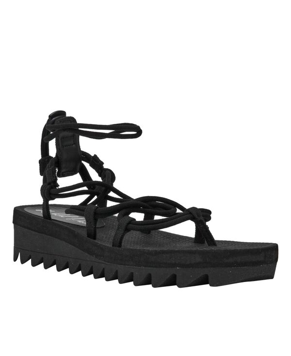 ワイルド 好一対 レディース シューズ サンダル プラットホーム スピード競技 Wild Pair Women\u0027s Kitkaa Platform Lace-Up Sandals Black 黒いこと