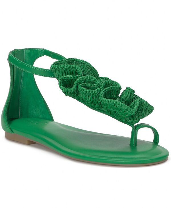 眼球.エヌ.シー 国際的 概念構成 レディース シューズ サンダル I.N.C. International Concepts Women\u0027s Halica Flat Sandals Bright Green 緑であること