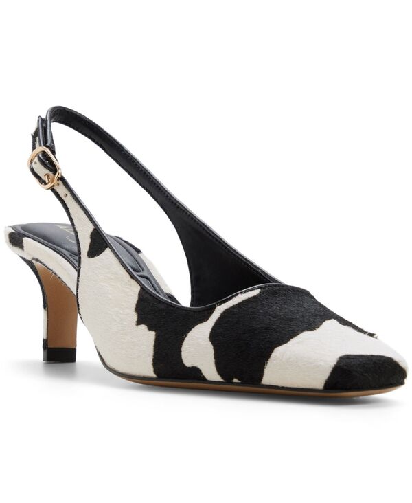 アルド レディース シューズ パンプス ALDO Women\u0027s Gabriellie Adjustable Strap Slingback Pumps Black/White Pony Hair 白いこと