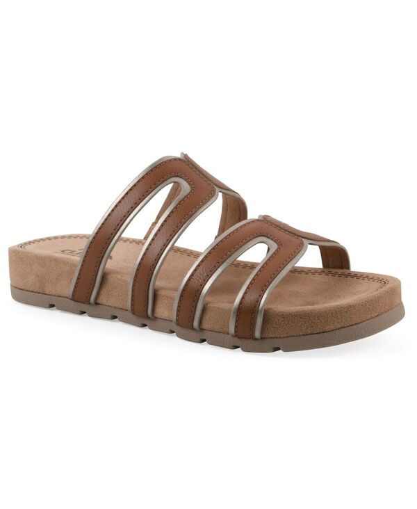 クリフバイホワイトマウンテン レディース シューズ サンダル Cliffs by White Mountain Women\u0027s Tinarose Slide Sandals Cognac Pale Gold ゴールド