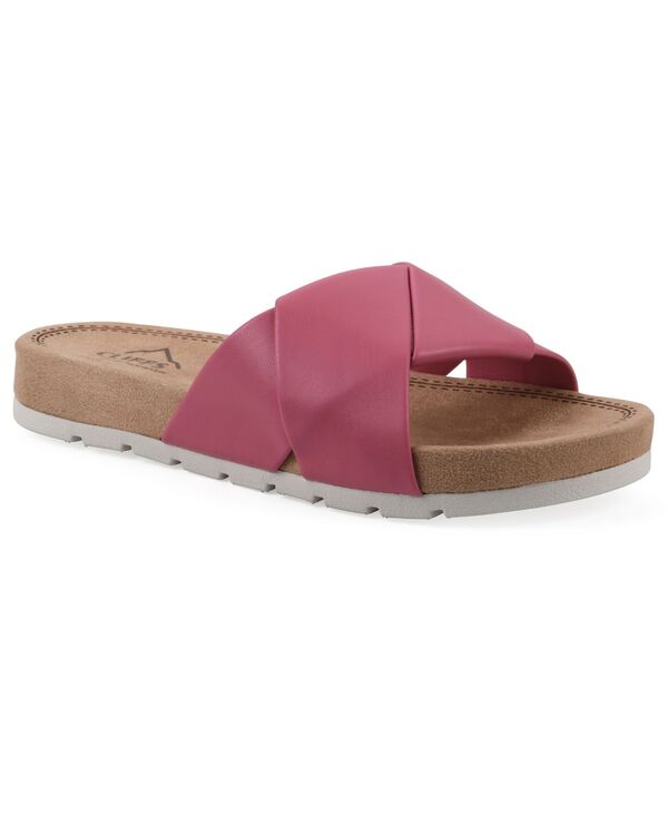 クリフバイホワイトマウンテン レディース シューズ サンダル Cliffs by White Mountain Women\u0027s Tincie Slide Sandals Hot Pink Smooth さくら色