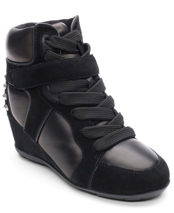 死灰 レディース シューズ スニーカー スピード競技 ASH Women\u0027s Bopster Lace-Up Wedge Sneakers Black 黒いこと