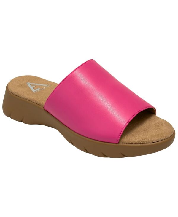 エアロソールズ レディース シューズ サンダル Aerosoles Women\u0027s Nora Wedge Slide Sandals Raspberry Faux Leather