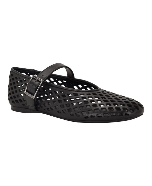 カルバンクライン レディース シューズ パンプス なめし革 Calvin Klein Women\u0027s Lauria Leather Mary Jane Ballet Flats Black Leather 黒いこと