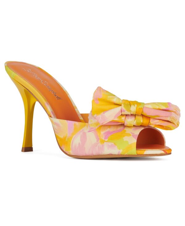 ジェフリー キャンベル レディース シューズ スリッポン・ローファー サンダル Jeffrey Campbell Women\u0027s First Kiss Bow Slip-On Dressandals Yellow Floral 黄色