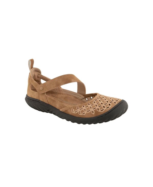 ジャイビーユー レディース シューズ パンプス JBU Women\u0027s Bianca Mary Jane Round Toe Flats Tan タン