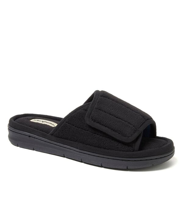 ディアフォームズ レディース シューズ サンダル パイル Dearfoams Women\u0027s Mickey Terry Adjustable Shower Slide House Slipper Black 黒いこと