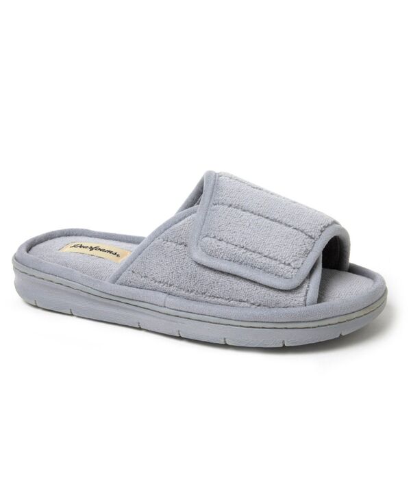 ディアフォームズ レディース シューズ サンダル パイル Dearfoams Women\u0027s Mickey Terry Adjustable Shower Slide House Slipper Sleet