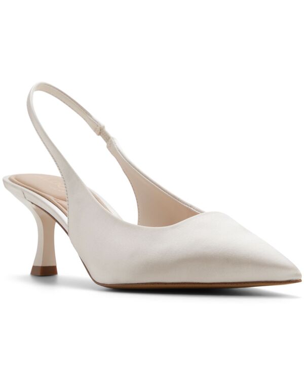 アルド レディース シューズ パンプス ALDO Women\u0027s Kiarrah Slingback Dress Pumps Cream Satin 皮膚軟化剤