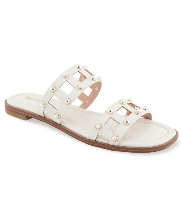 ケンジー レディース シューズ サンダル Kensie Women\u0027s Rosaly Flat Sandal Off white 象牙色
