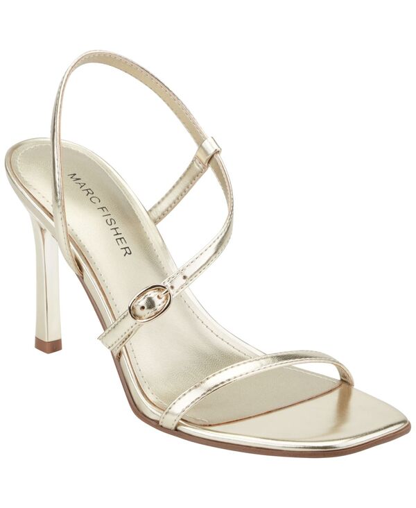 マークフィッシャー レディース シューズ サンダル Marc Fisher Women\u0027s Teah Strappy Stiletto Dressandals Gold Mirror ゴールド
