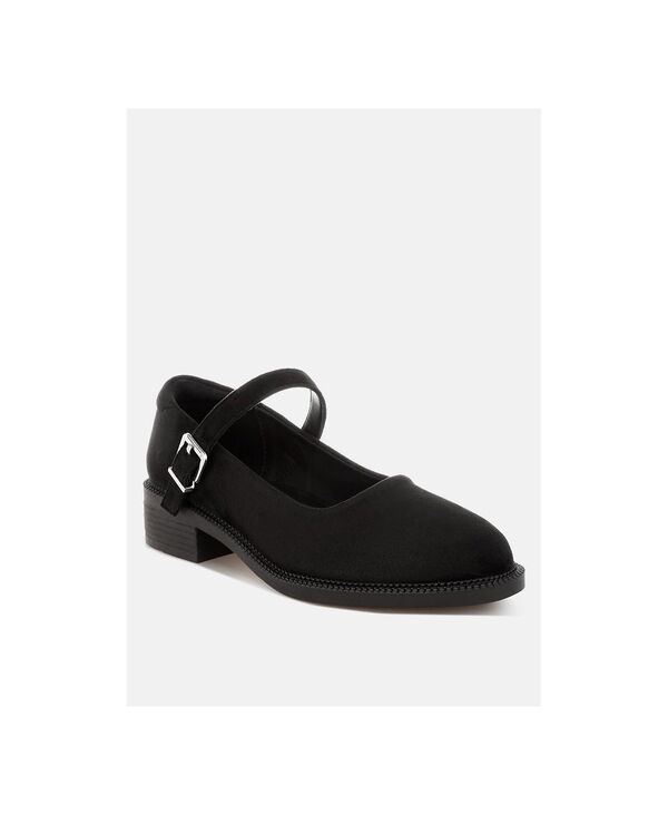 ロンドンラグ レディース シューズ パンプス 踵 London Rag Women\u0027stivah Block Heel Mary Janes Black recycled microfiber 黒いこと