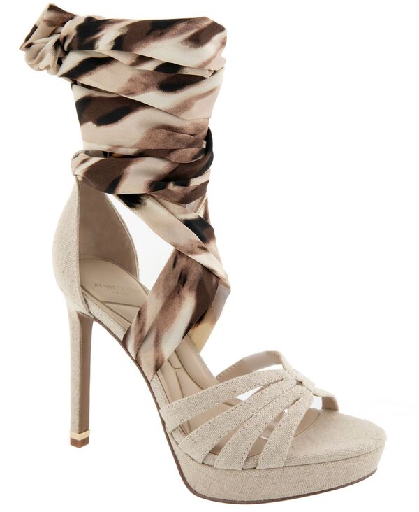 ケネスコール レディース シューズ サンダル プラットホーム アンクル Kenneth Cole New York Women\u0027s Nikkii Ankle-Wraplatform Sandals Naturalinen