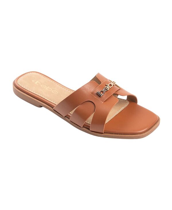 ベベ レディース シューズ サンダル Women\u0027s Fashion Sandal Trendy and Stylish Footwear with bebe Rivet Cognac