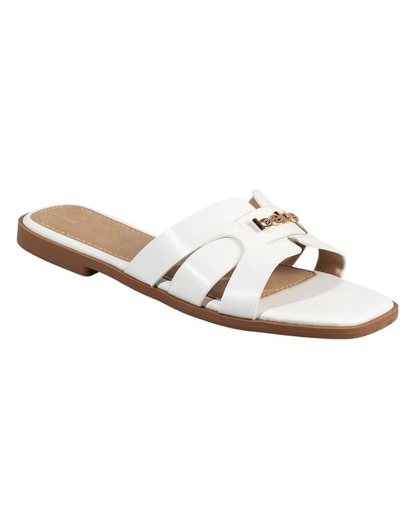 ベベ レディース シューズ サンダル Women\u0027s Fashion Sandal Trendy and Stylish Footwear with bebe Rivet White 白いこと