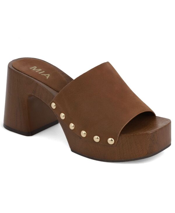 ミア レディース シューズ サンダル プラットホーム 踵 MIA Women\u0027s Emmerie Platform Block Heel Sandals Cognac