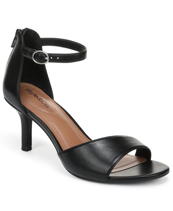 スタイルアンドコー レディース シューズ サンダル 非対称 Style \u0026 Co Women\u0027s Petrinaasymmetrical Round Toe Dressandals Black Beauty 黒いこと