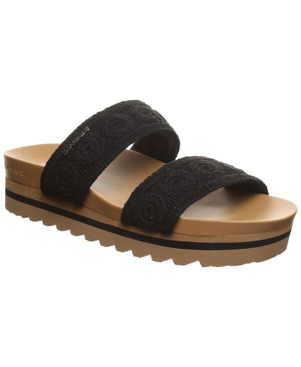 ベアパウ レディース シューズ スリッポン・ローファー サンダル BEARPAWomen\u0027s Mandy Slip-On Sandals Black 黒いこと