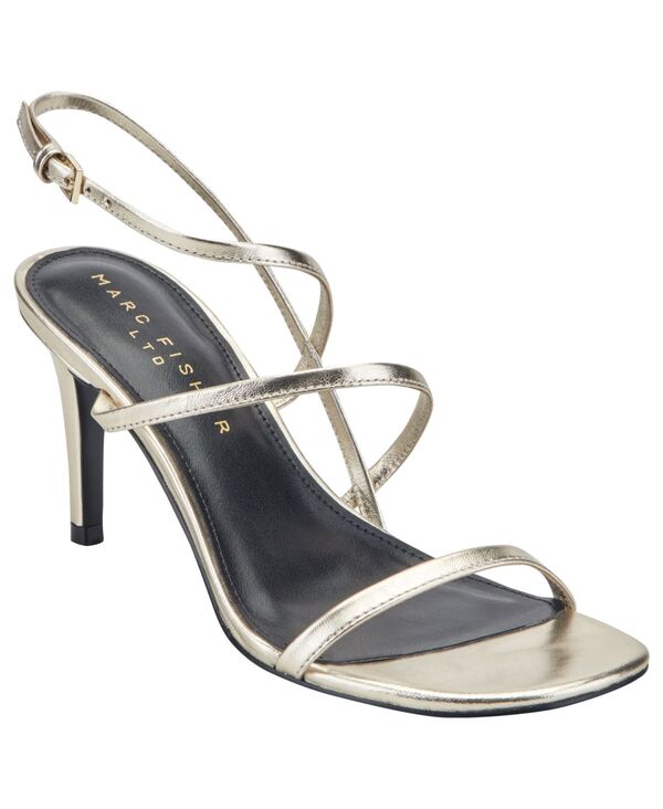 マーク・フィッシャー レディース シューズ サンダル レザー Marc Fisher LTD Women's Denzi Strappy Leather Stiletto Sandals Gold Leather ゴールド|ReVida 店