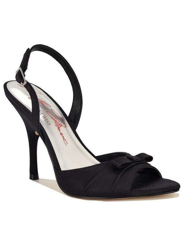 ナインウェスト レディース シューズ サンダル Nine West x Marilyn Monroe Women\u0027s Vixxie Stiletto Dressandals Black Satin 黒いこと