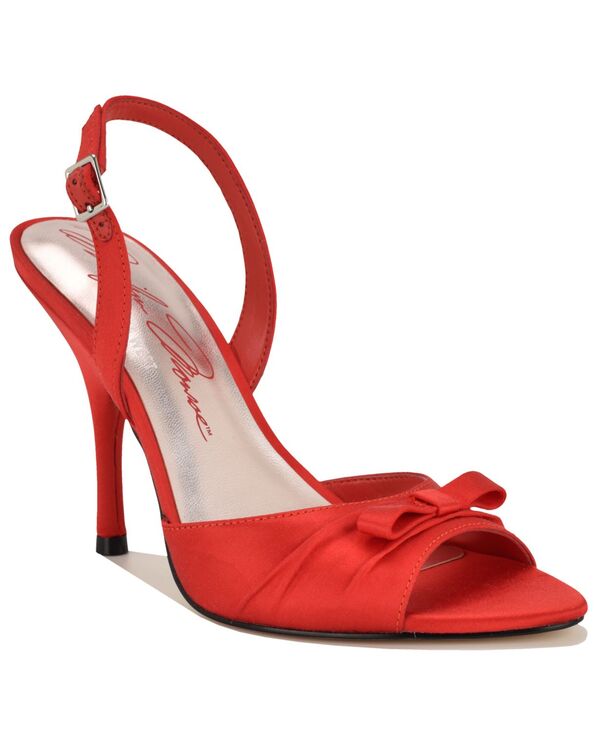 ナインウェスト レディース シューズ サンダル Nine West x Marilyn Monroe Women\u0027s Vixxie Stiletto Dressandals Red Satin 赤いこと