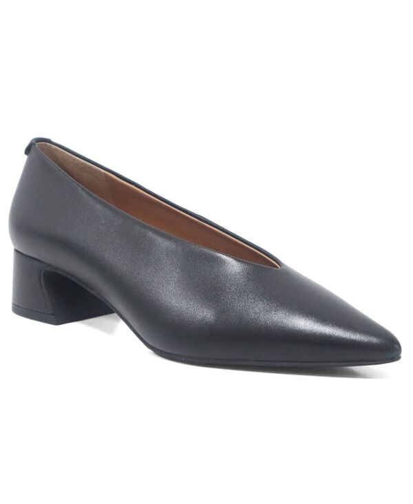 ジェントルソウルズ レディース シューズ パンプス 踵 Gentle Souls Women\u0027s Galleria Pointed Toe Block Heel Pumps Black Leather 黒いこと