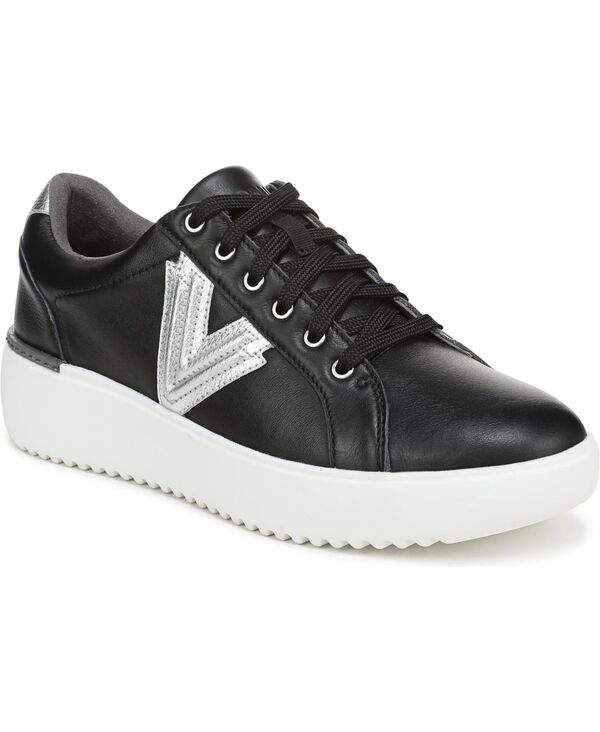 バイオニック レディース シューズ スニーカー スピード競技 Vionic Women\u0027s Kearny Lace 2.0 Lace Up Sneakers Black nappa metallic leather 黒いこと