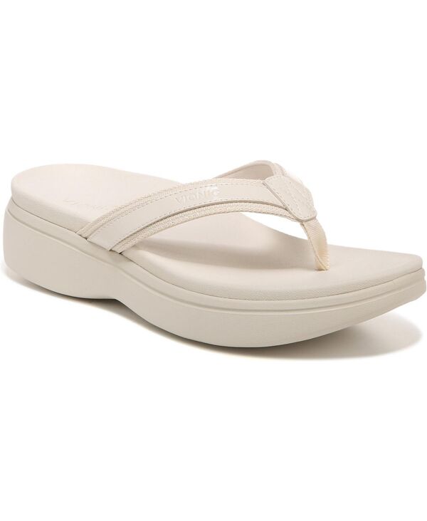 バイオニック レディース シューズ パンプス サンダル Vionic Women\u0027s High Tide II Thong Sandals Cream white leather 白いこと