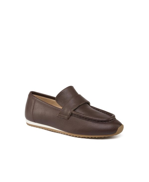 ジェースライズ レディース シューズ パンプス なめし革 置き目毛皮 JSlides women Palmer Leather Loafer Brown 赤銅色