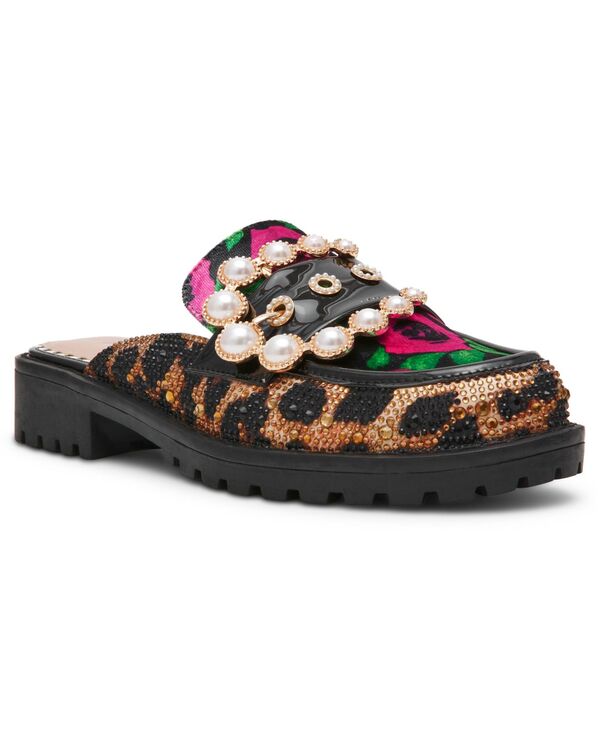 ベッツィジョンソン レディース シューズ スリッポン・ローファー Betsey Johnson Women\u0027s Barton Slip-On Mules Pink/Green Multi サクラ色