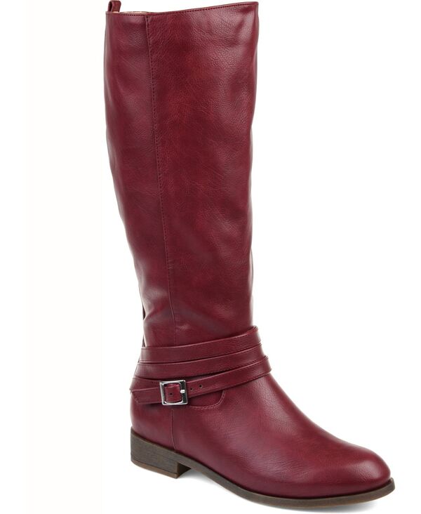 ジュルネ 寄せあわせ レディース シューズ ブーツ・レインブーツ Journee Collection Women\u0027s Iviextra Wide Calf Knee High Riding Boots Wine ぶどう酒