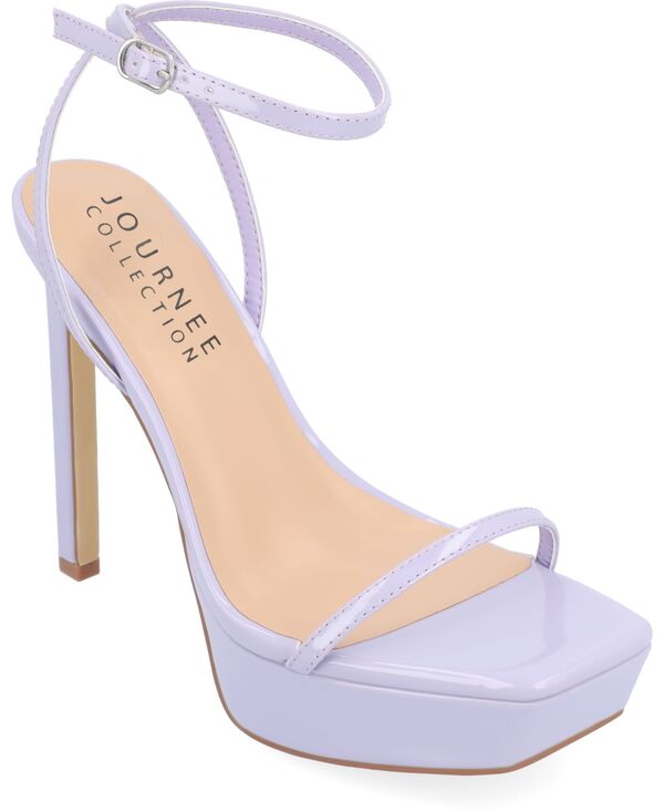 ジュルネ 寄せあわせ レディース シューズ サンダル プラットホーム Journee Collection Women\u0027s Telilah Platform Stiletto Dressandals Lilac 紫はしどい