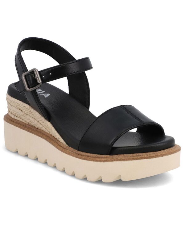ミア レディース シューズ サンダル プラットホーム MIA Women\u0027s Ophidia Platform Wedge Sandals Black 黒いこと