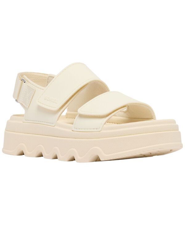 ソレル レディース シューズ サンダル アンクル Sorel Women\u0027s Kinetic Sunchase Ankle-Strap Sandals Chalk/Sea Salt 車輪止め