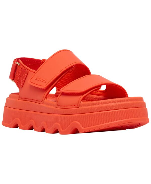 ソレル レディース シューズ サンダル アンクル Sorel Women\u0027s Kinetic Sunchase Ankle-Strap Sandals Crimson Fire/Sea Salt クリムゾン
