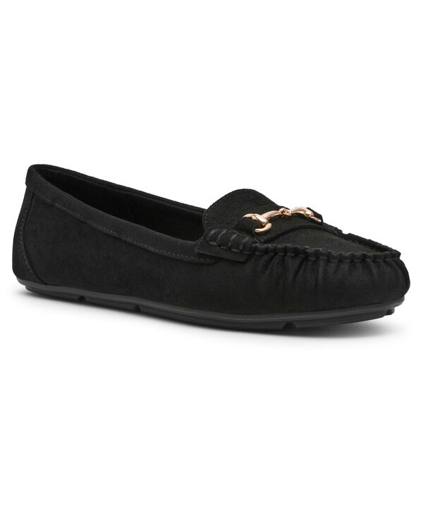 アンクライン レディース シューズ スリッポン・ローファー Anne Klein Women\u0027s Hewlett Slip On Driver Loafers Black 黒いこと