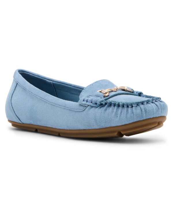 アンクライン レディース シューズ スリッポン・ローファー Anne Klein Women\u0027s Hewlett Slip On Driver Loafers Denim ジーンズ