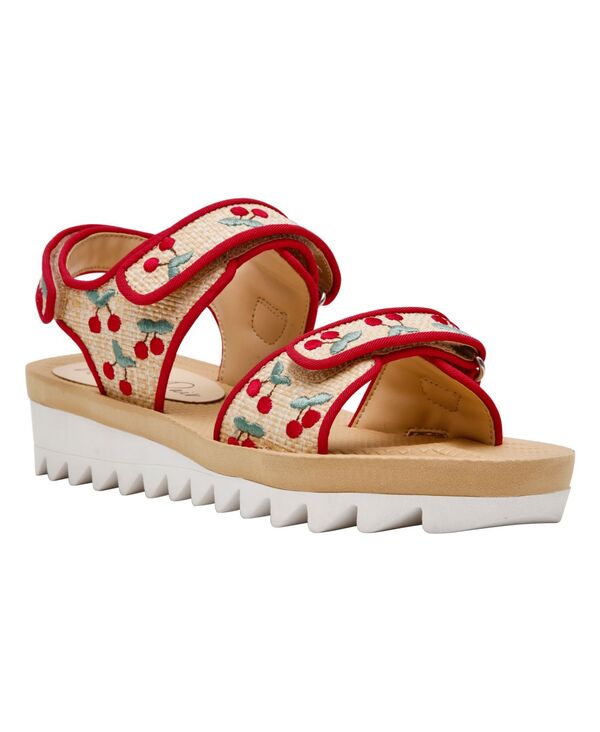 ワイルド 二人組 レディース シューズ サンダル Wild Pair Women\u0027s Kirsche Raffia Sandals Cherry
