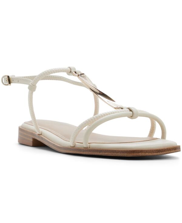 アルド レディース シューズ サンダル ALDO Women\u0027s Ebaeryn Square T-Strap Flat Sandals Mix Mat White 白いこと