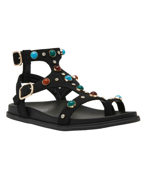 ワイルド 二人組 レディース シューズ サンダル Wild Pair Women\u0027s Merriie Flat Sandals Black 黒いこと