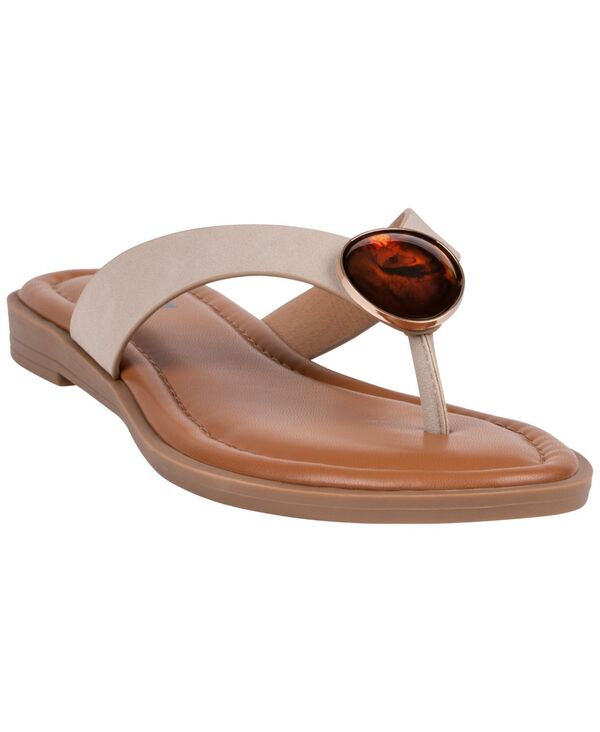 ジーシーシューズ レディース サンダル GC Shoes Women\u0027s Jaylis Hardware Flat Sandals Tan タン