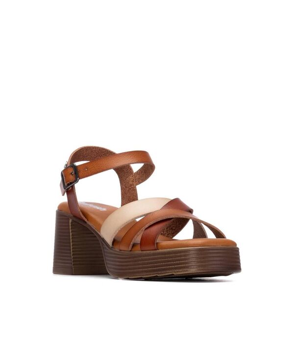 キシ引き分け レディース シューズ サンダル 踵 XTI Women\u0027s Refresh Collection Block Heel Strappy Sandals Camel 駱駝