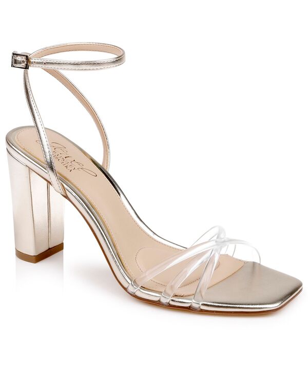 ジュウェルダグレイミシュカ レディース シューズ サンダル Jewel Badgley Mischka Women\u0027s Phylissquare Toe Dressandals Clear/Gold ゴールド