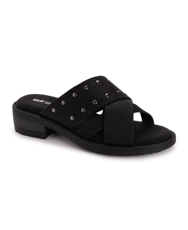 ムクルクス レディース シューズ サンダル MUK LUKS Women\u0027s Vittoria Sandal Black 黒いこと